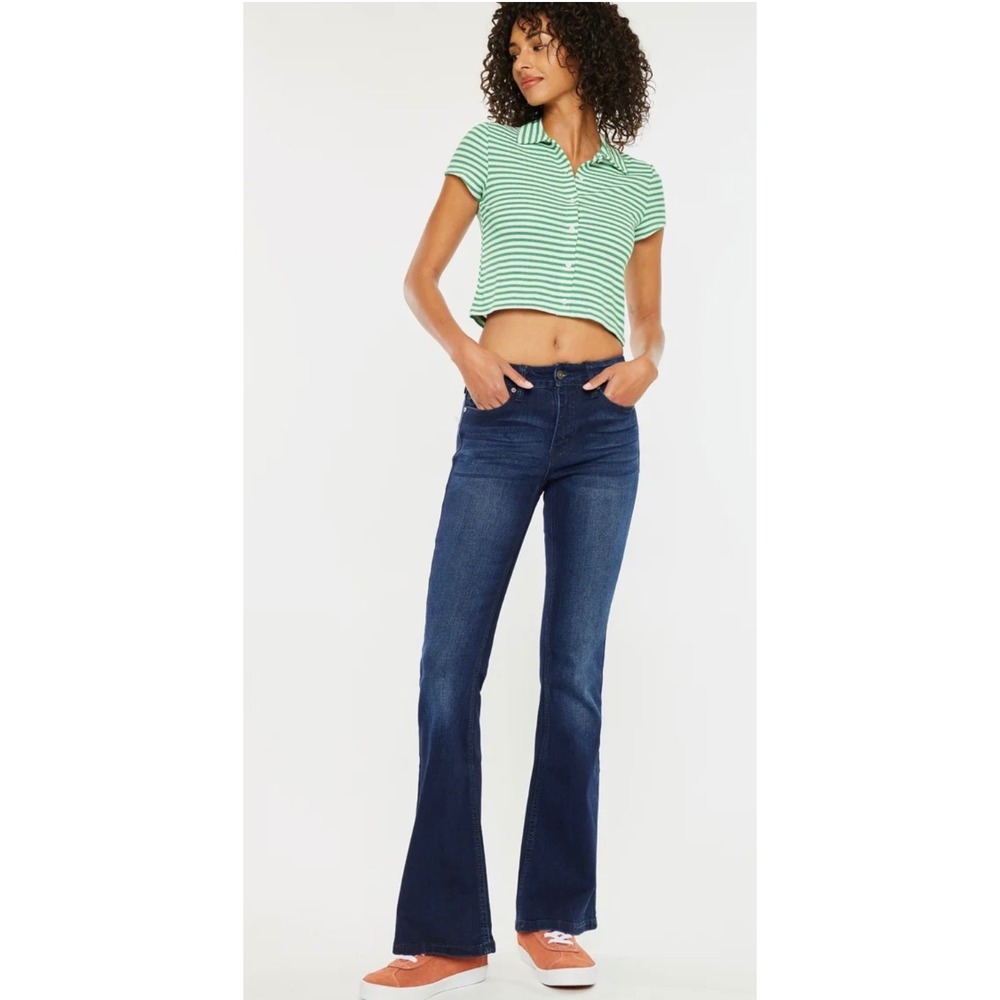 KanCan Dark Wash Flare Jeans High Rise